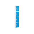 thumbnail image 1 of AdirOffice - Locker - 4 doors - 4 hooks - solid steel - blue (pack of 4), 1 of 4