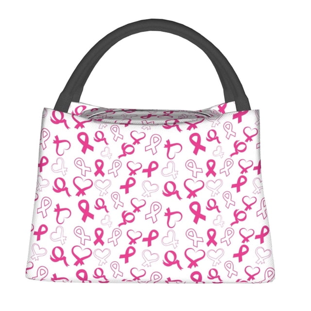 Fotbe Breast Cancer Awareness4 Bolsa Térmica Portátil con Estampado, Bolsa de Entrega de Alimentos Aislada, Bolsa Reutilizable de Gran Capacidad para Comidas y Supermercado
