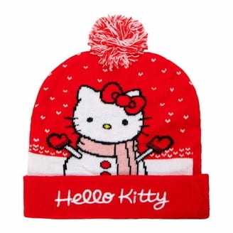 Hello Kitty Rib Knit Beanie, White, 100% Acrylic  display picture 3