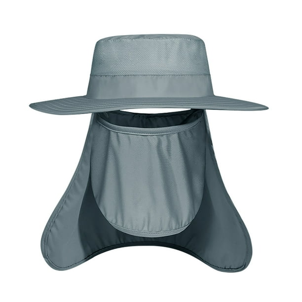 Gorra de sol para hombre, sombrero de pesca, protección UV para exteriores de secado rápido con solapa para cubrir el cuello y la cara Fridja nalpqowj1289