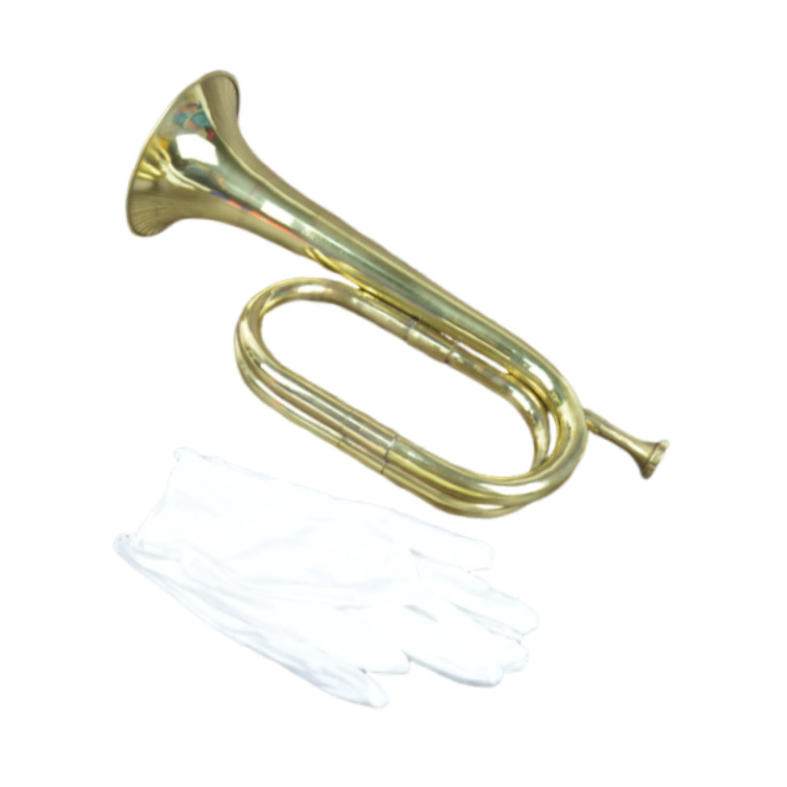 JWQFBC Trumpet Bugle Lightweight Retro Brass Instrument Cavalry Trumpet for Beginner