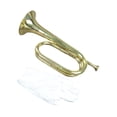 thumbnail image 2 of Trompeta, , instrumento musical de viento, retro, dorado, de cobre, instrumento de latón, trompeta de caballería para estudiantes, banda, 2 of 8