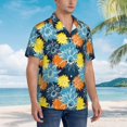 thumbnail image 5 of Xecao Sunflowers print Hawaiian shirt - a stylish short-sleeve button-down for men, perfect for casual beach and tropical outings., 5 of 9