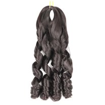 LHWEN Large Curl Wig Big Wave Braid Wig Hair Receiving Bundle Double Extensions Beauty Salon Straight Hair Fun Lace Wavy Curls Braided Hair Synthetic Hair bohon Perfect for Party Everyday