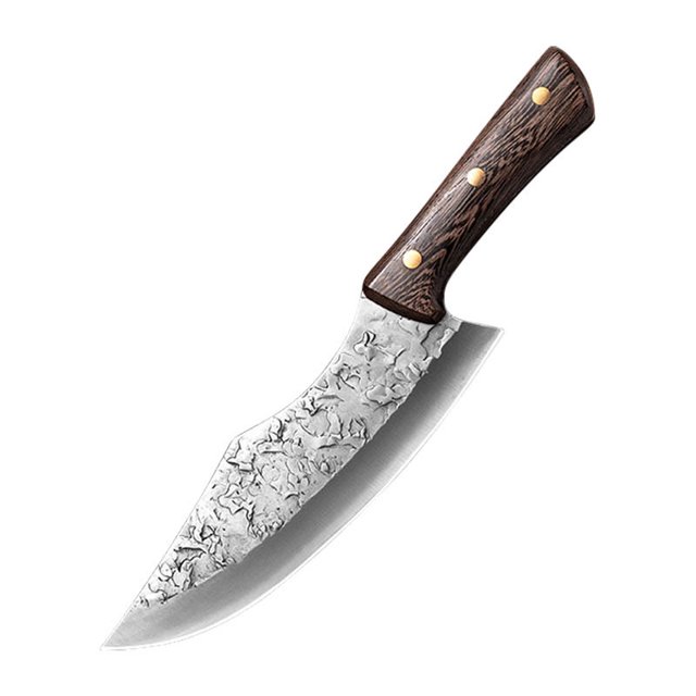 Cuchillo de carnicero multiusos con patrón de martillo forjado, cuchillo de acero inoxidable al manganeso para cortar carne de cerdo, cuchillo para pelar y cortar huesos, cuchillo para rebanar carne