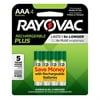 Rayovac PL7244B Recharge Plus NiMH Batteries, AAA, 4 per Pack