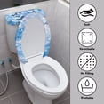 thumbnail image 4 of HELLHERO 2 Pieces Fits All Toilet Shapes Toilet Top Cover Set with Elastic Edge for Adjustable, 4 of 8