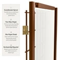thumbnail image 4 of Red Lantern 3 ft. Short Window Pane Shoji Screen - Walnut - 3 Panels, 4 of 7
