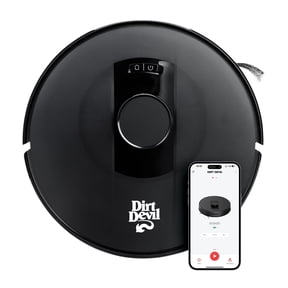 Open Box Dirt Devil Robot Vacuum for Carpet and Tile Floors with LIDAR Navigation, Wi-Fi-enabled App, 110 Minute Run-Time for Daily Cleaning, Model #EV3420