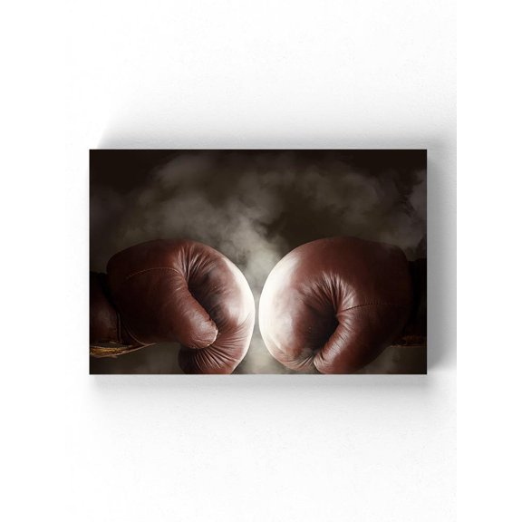 Boxing Gloves In The Dark Wrapped Canvas  -Image by Shutterstock,