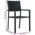 thumbnail image 4 of vidaXL Garden Chairs 4 pcs Black Plastic Rattan Look, 4 of 5