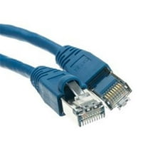 50 ft. 500 mHz Shielded Cat6a Blue Ethernet Patch Cable - Blue - 50'