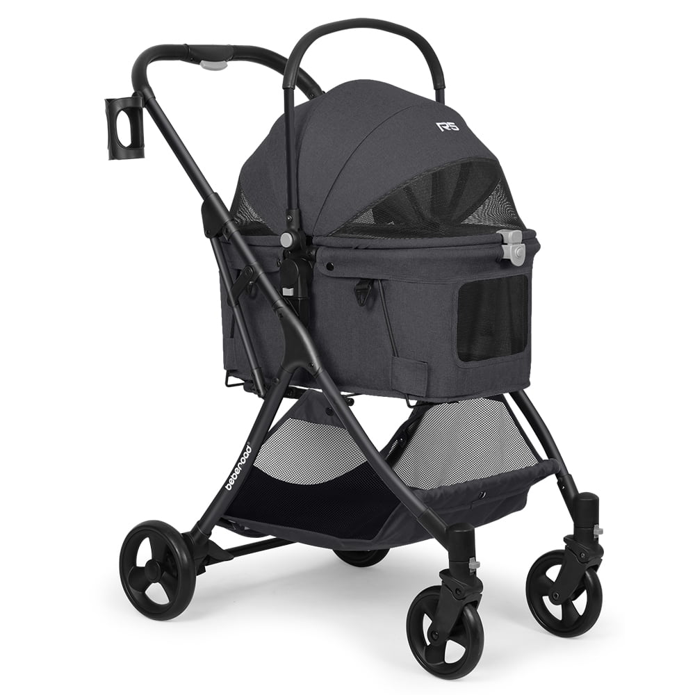 Beberoad Pets Pet Stroller for Small Dogs & Cats, with Removable Basket