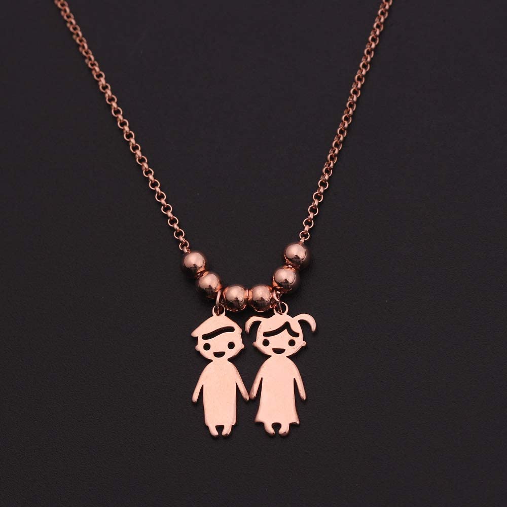 Children Charms Mothers Necklace 