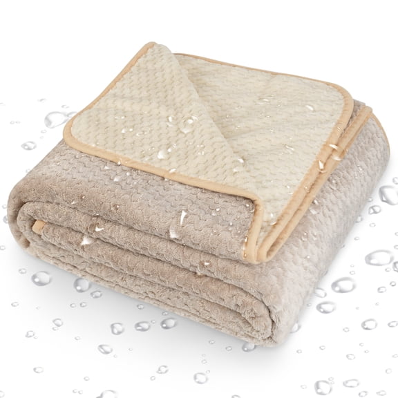 Catalonia Waterproof Dog Blanket for Bed Couch, Soft Liquid Pee Proof Pet Blanket for Small Medium Dogs Cats, Washable Puppy Blankets with Reversible Sherpa Fleece Furniture Protector, 30x40 inches