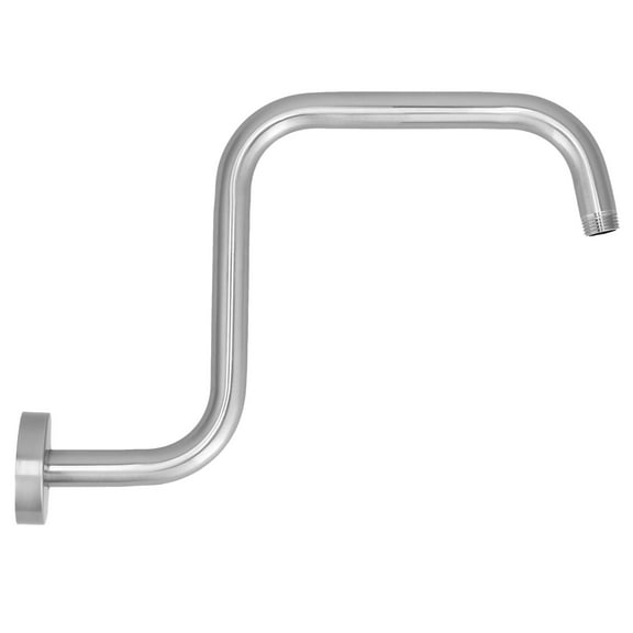 13in S Shape Shower Arm American Stainless Steel Shower Head Riser Extension Bracket Bathroom Accessory
