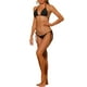 thumbnail image 2 of Conjunto de bikini de dos piezas para mujer INSPIRE CHIC, con tirantes ajustables, cintura baja, triángulo y almohadillas removibles, tamaño grande, color negro, 2 of 4