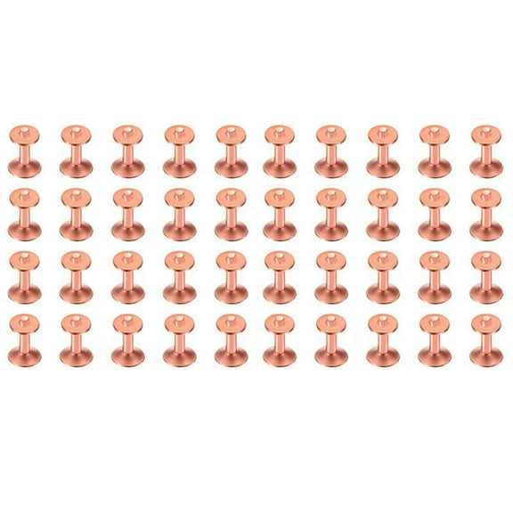 50 Sets Copper Rivet Burrs Washer,3/4 Inch Long Leather Copper Rivet Fastener,for Wallets Leather DIY Craft Supplies