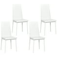 thumbnail image 1 of HOMCOM Dining Chairs, Set of 4, PU Leather Upholstered Accent Chairs, Back, 1 of 9