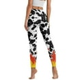 thumbnail image 2 of Renewold Cow Print Fire Pocket Yoga Leggings for Women Yoga Pants Tights Ultra Soft Slim Basic Pants Casual Active Yoga Leggings for Workout Sports Yoga Party, XS, 2 of 8