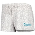 thumbnail image 4 of Women's Concepts Sport White/Cream Miami Dolphins Montana Knit Top & Shorts Sleep Set, 4 of 5