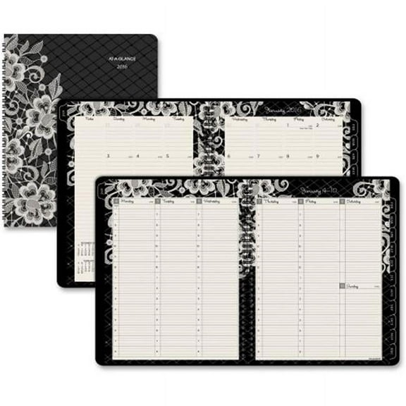 At-A-Glance  Lacey Weakly-Monthly Wire bound Professional Planner