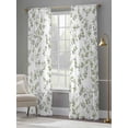thumbnail image 4 of Green Leaves Sheer Curtains 84 Inch Length 2 Panels Set Window Treatments, Summer Botanical Elegant Farmhouse Rod Pocket Semi Curtains for Living Room/Bedroom/Kitchen Décor, 104"W x 84"L, 4 of 7