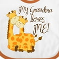 thumbnail image 4 of Inktastic My Grandma Loves Me Boys or Girls Baby Bib, 4 of 4