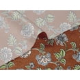 thumbnail image 5 of oneOone Velvet Brown Fabric Leaves & Flower Floral Dress Material Fabric Print Fabric By The Yard 58 Inch Wide, 5 of 5