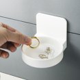 thumbnail image 5 of Portabotellas Montado En La Pared Blanco Redondo Abs Simple Sin Taladrar Estante De Almacenamiento Sin Rastro Portabotellas Ligero Impermeable Multifuncional Para Dormitorio Baño Cocina Speravity HA020536-00, 5 of 5