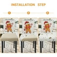thumbnail image 5 of Christmas Chair Cover Set of 4 Gingerbread Winter Dining Room Slipcovers Stretch Parsons Chair Seat Protectors Xmas Holiday Decor-4PCS, 5 of 7