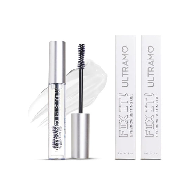 Gel Fijador De Cejas Set 2 Pzs Transparente A Prueba de Agua de Larga Duración 5ml ULTRAMO