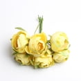 thumbnail image 3 of 6 Piezas Artificial para Decoracion Cumpleaños Accesorio de Bricolaje Amarillo BLESIY Flores artificiales de la seda de Rose, 3 of 8