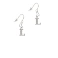 thumbnail image 2 of Silvertone Large Initial - L - Heart French Earrings, 2 of 4