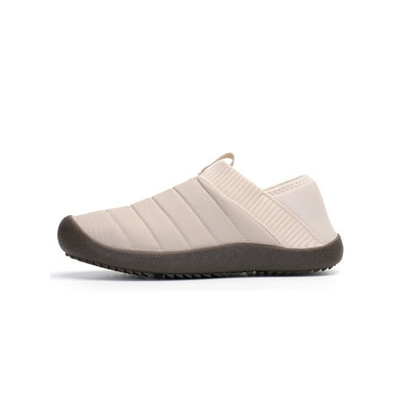 

Tenmix Mens Casual House Shoe Walking Comfort Flat Bedroom Lightweight Winter Warm Shoes Beige 11.5