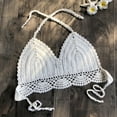 thumbnail image 3 of ENJOYW Women Crop Top Solid Color Crocheted Sexy Simple Backless Bikini Top for SwimmingNylon, 3 of 7