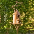 thumbnail image 6 of Zaer Ltd. Large Copper-Colored Multi-Birdhouse Stakes, Room for 2 Bird Families in Each, 6 of 7