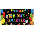 thumbnail image 2 of Colorful 100 Days Smarter Themed Banner with Balloons Books and School Elements Party Decorations Backdrop for Classroom Celebrations Student Milestones Photography Props, 2 of 7