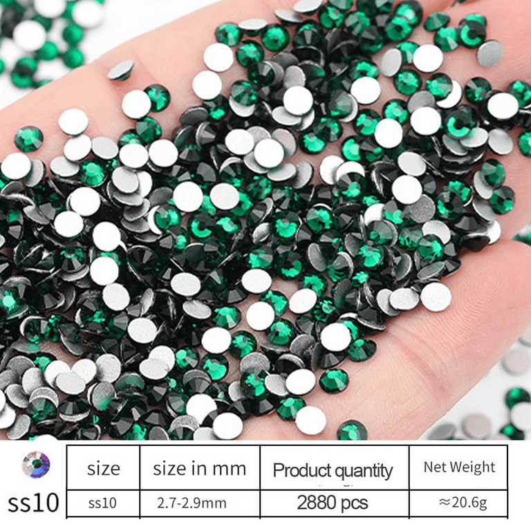 Rhinestones Flatback Round Crystal Glass Rhinestones Gems for Crafts Nail  Face Art Clothes Shoes Bags DIY - light purple 