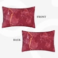 thumbnail image 4 of Bixox Abstract Red Marble Printed Pillow Protector,Super Soft Ideal for Home,Guests,Rentals - 16"x24", 4 of 8