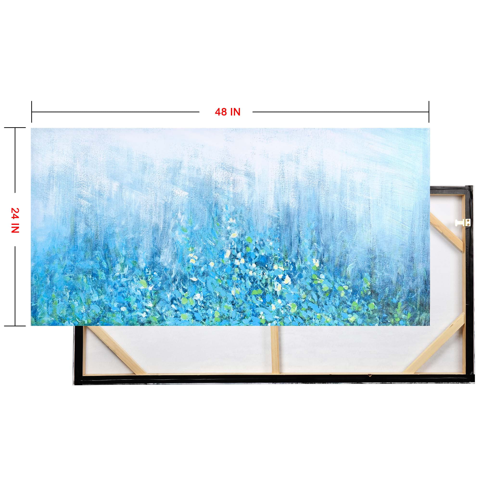 Blue Tree Canvas Wall Art Forest Landscape Picture Modern Birch Natural  Teal Bible Abstract Painting Summer Artwork, 16x20 Inch Frameless For Home