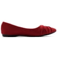 thumbnail image 5 of Ollio Women's Shoes Ballet Dress Faux Suede Pleated Pointed Toe Flats 1BN1833, 5 of 6