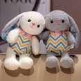 thumbnail image 6 of Musatteng Striped Rabbit Plush Toy - Soft Stuffed Animal with Floppy Ears, Sensory Comfort Doll for Kids 3+ Years, 6 of 8