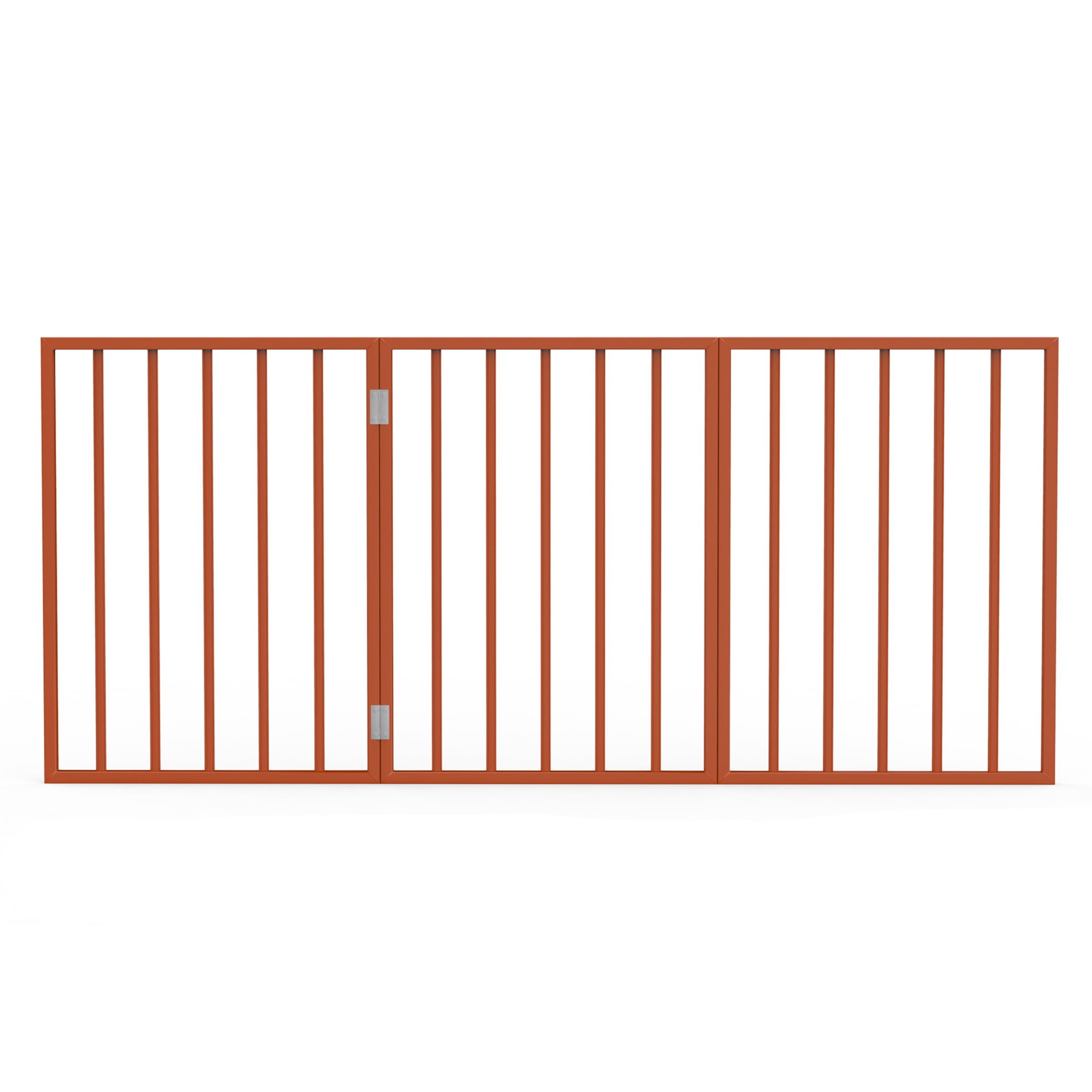 3-Panel Indoor Pet Gate & Foldable Dog Fence 54x24 Inch Freestanding Adjustable Puppy Barrier for Dogs & Small Pets | Expandable Safety Room Divider for Homes & Doorways by PETMAKER (Mahogany)