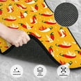 thumbnail image 3 of Fuzoiu Hot Chilli Print Carpet Floor Mats for Car,Car Foot Mat Set,Universal Fit 4 Piece Mat Pad Set,Fits Most Cars Trucks Vans Sedans SUV Auto Carpet Mat Se, 3 of 7