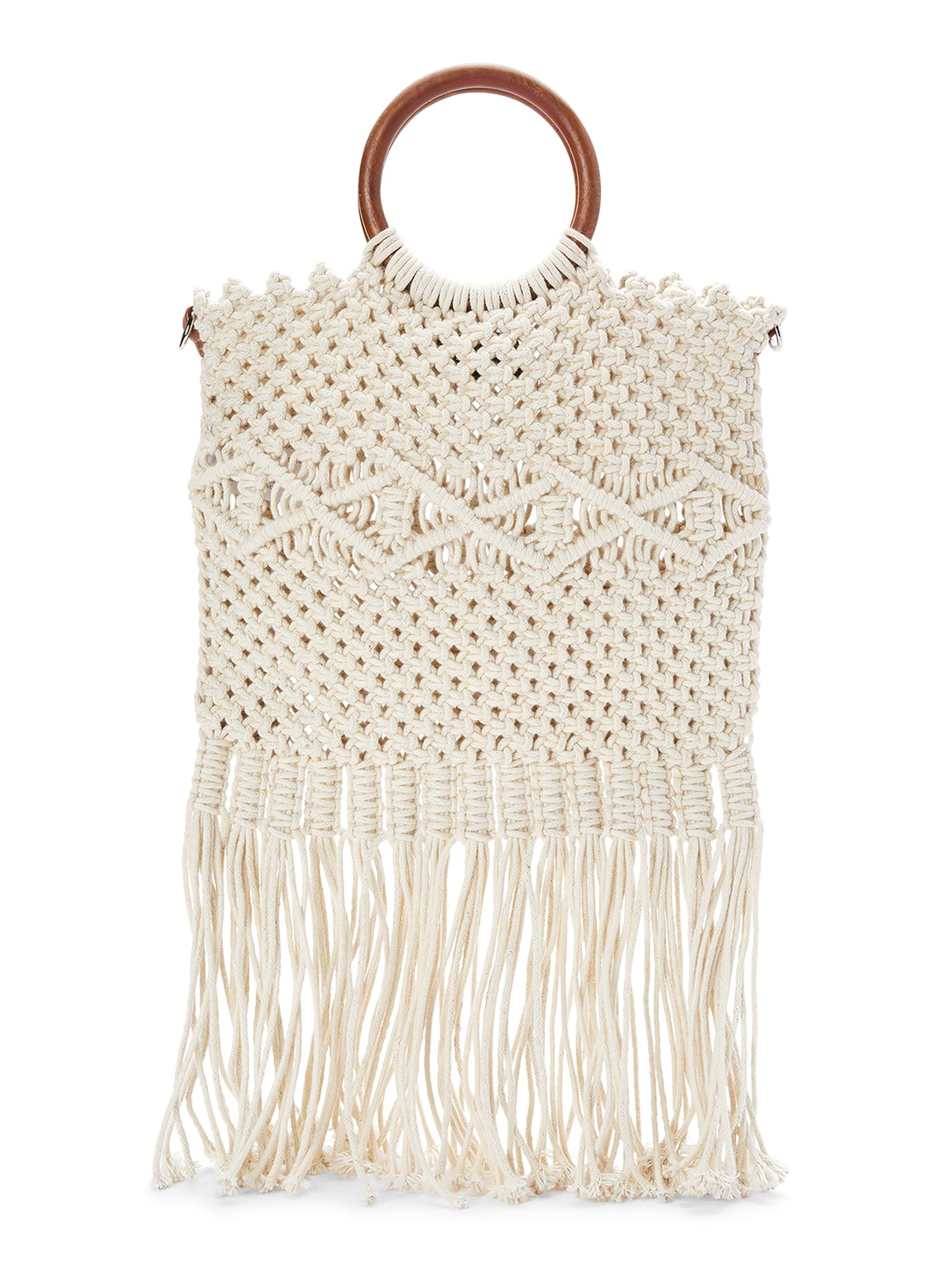 macrame beach bag