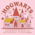 thumbnail image 2 of Junior's Harry Potter Cute Starry Hogwarts  Graphic Tee Light Pink Large, 2 of 3
