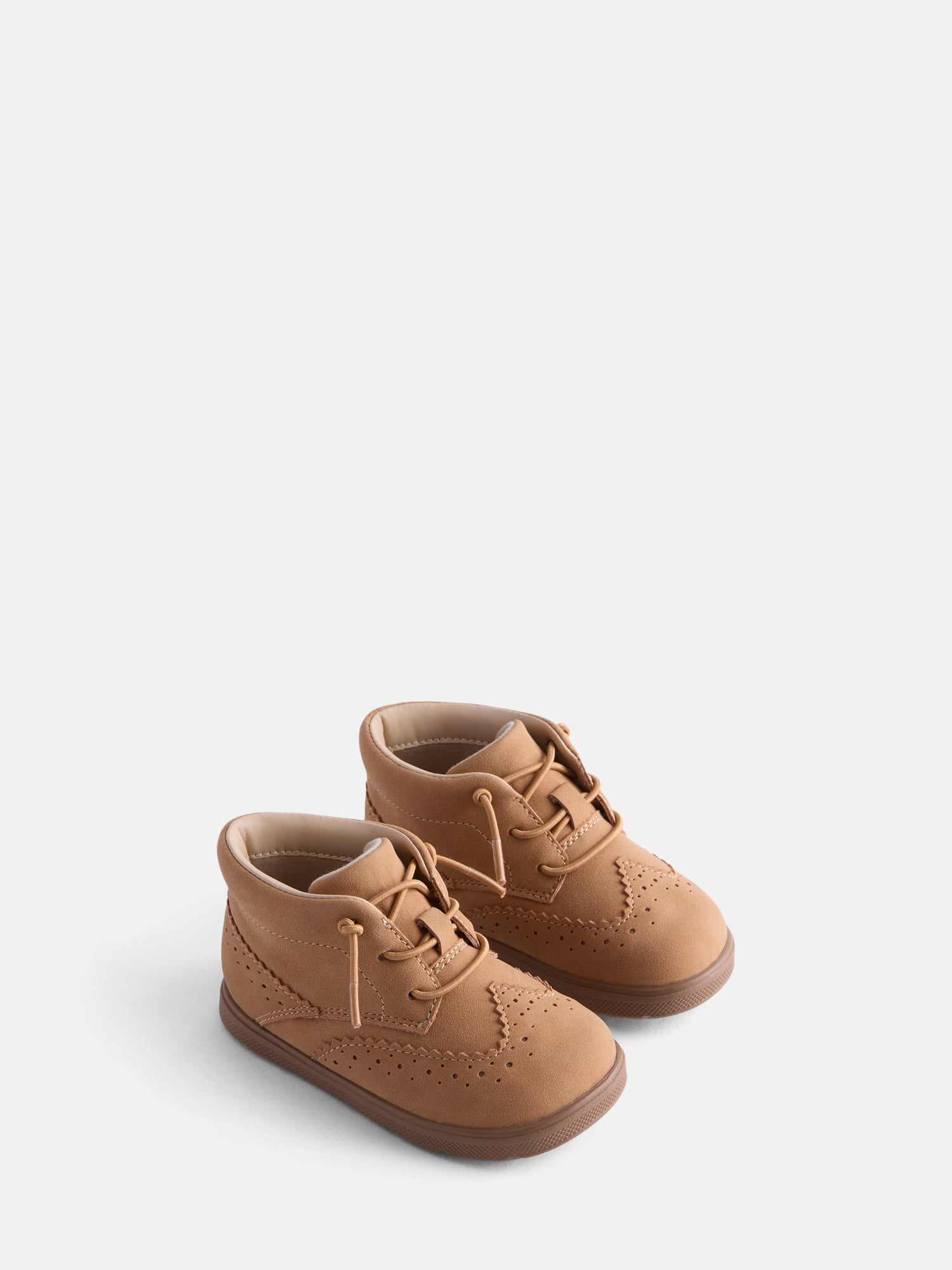 Wonder Nation Infant Boys' Faux Suede Brogue Booties