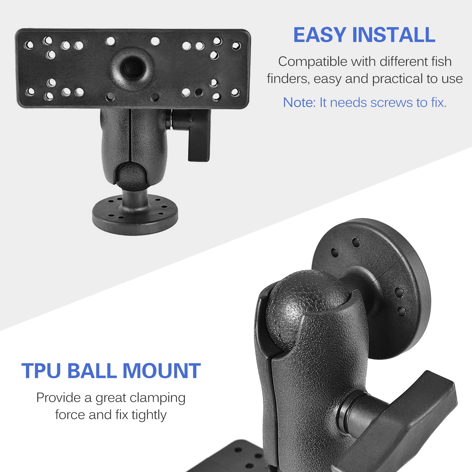 Holder Portable Kayak Fishfinders Holder Fish Finder Ball Mount Base 360  Fish Finder Mount Fish Finder Kayak Accessory