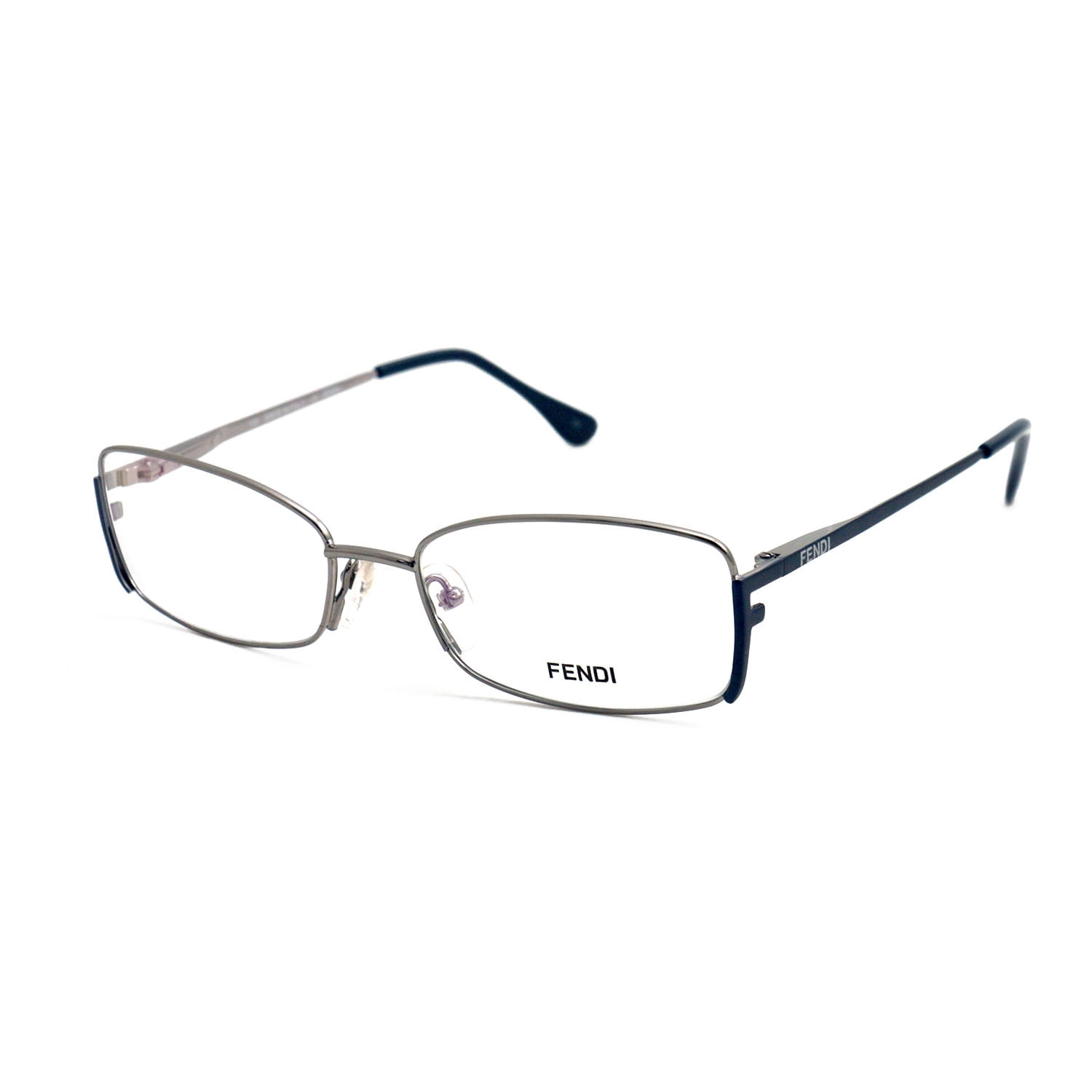Fendi Eyeglasses Womens Nickel Frames Rectangle 52 16 135 F960 030